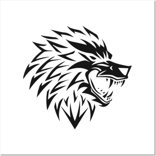 Wolf head symbol icon logo Posters and Art